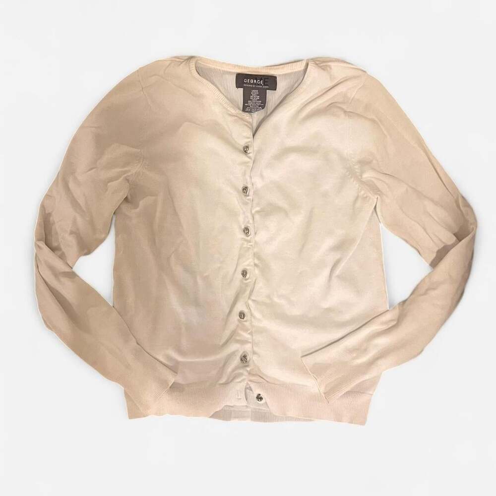 George Women's Cream and Tan Cardigan